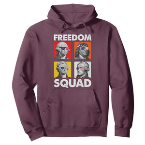 Freedom Squad Founding Fathers Hoodie American Revolution 4th of July TS11 Maroon Print Your Wear