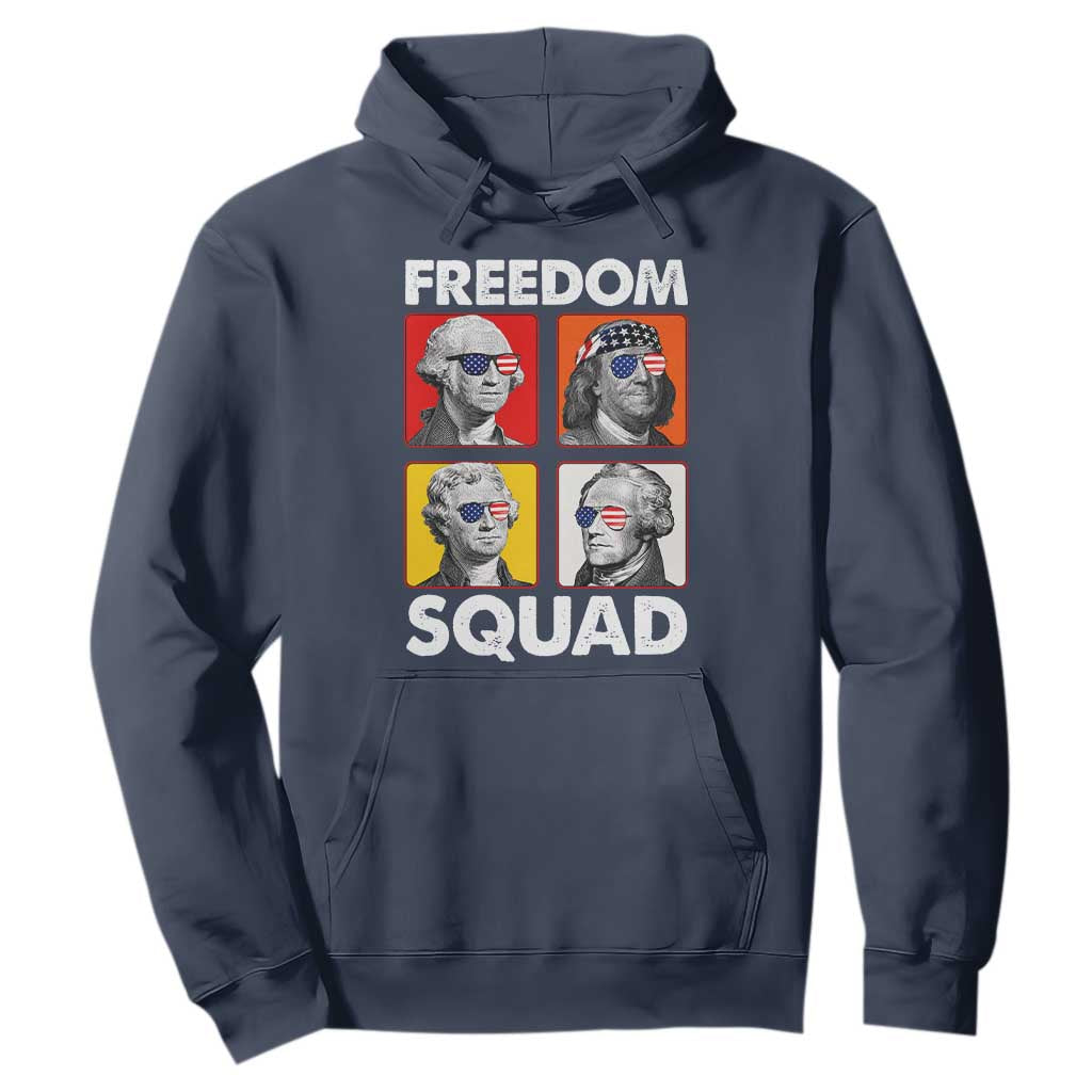 Freedom Squad Founding Fathers Hoodie American Revolution 4th of July TS11 Navy Print Your Wear