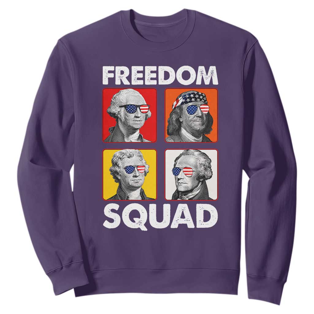 Freedom Squad Founding Fathers Sweatshirt American Revolution 4th of July TS11 Purple Print Your Wear