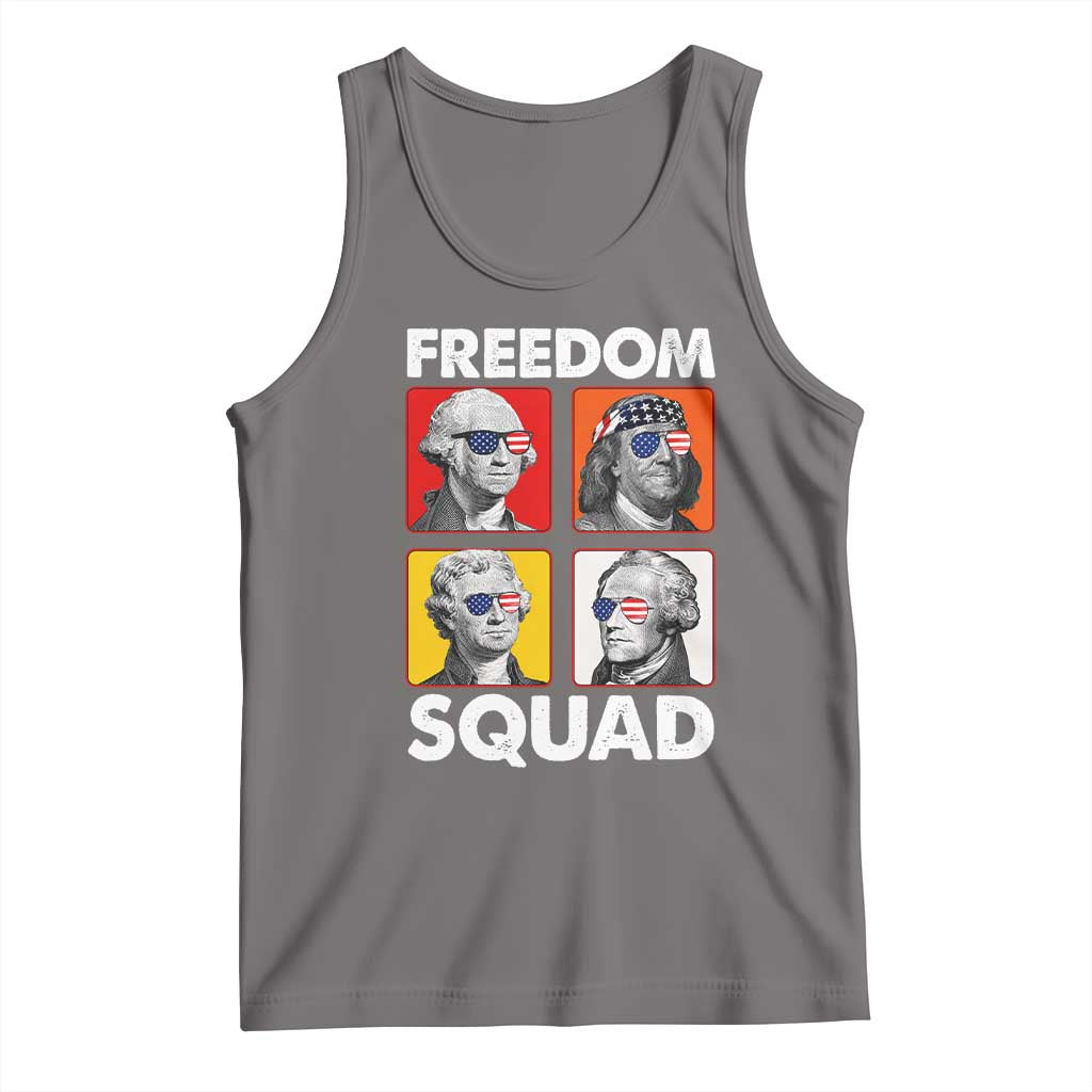 Freedom Squad Founding Fathers Tank Top American Revolution 4th of July TS11 Deep Heather Print Your Wear