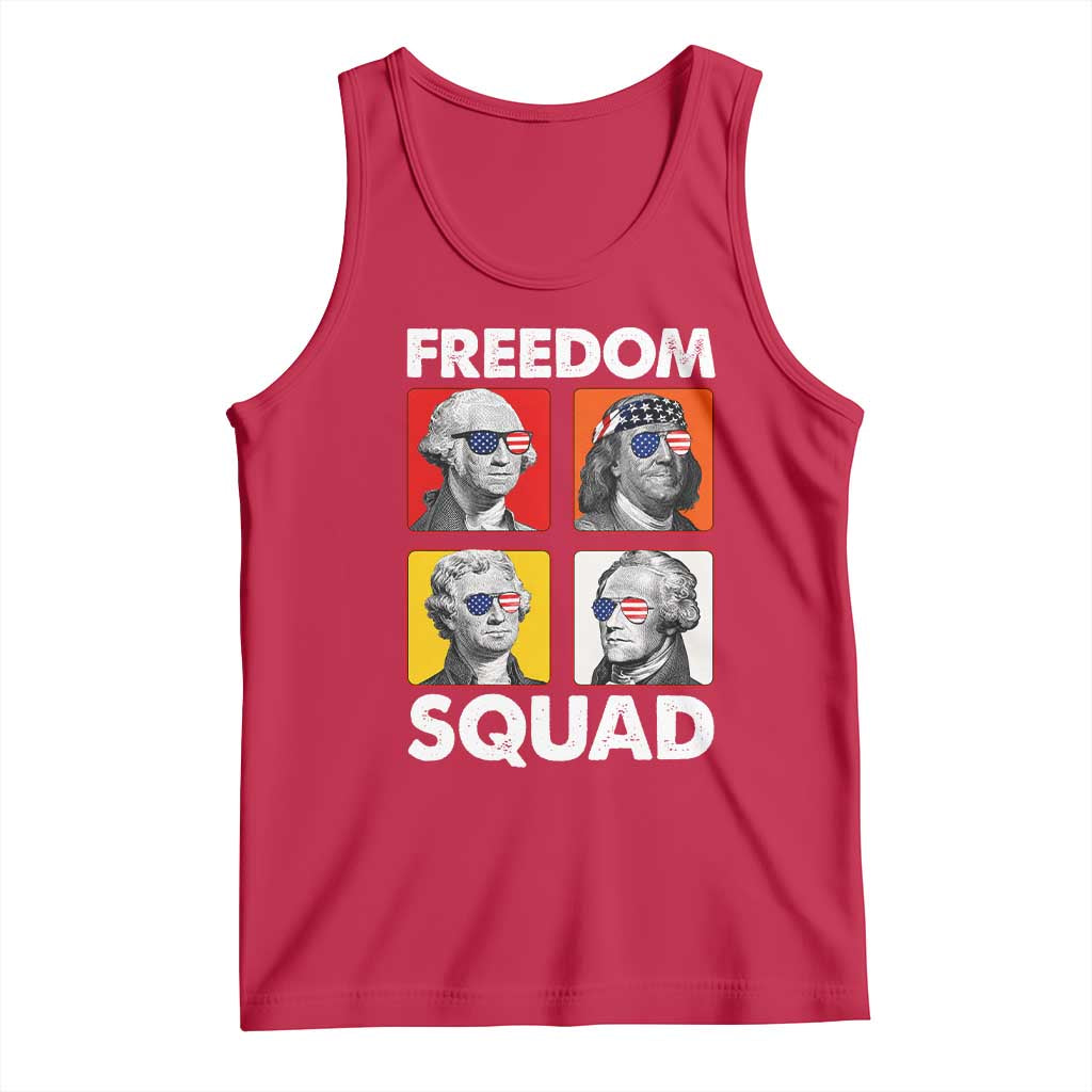 Freedom Squad Founding Fathers Tank Top American Revolution 4th of July TS11 Red Print Your Wear