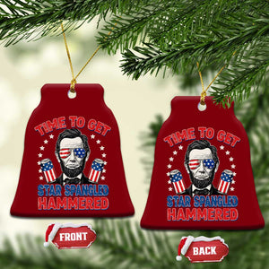 Time To Get Star Spangled Hammered Abraham Lincoln Ceramic Ornament Funny 4th of July TS11 Print Your Wear