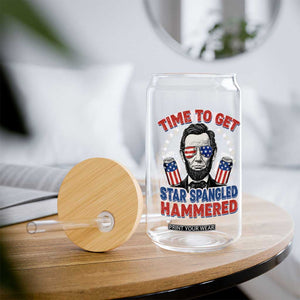 Time To Get Star Spangled Hammered Abraham Lincoln Glass Can Funny 4th of July TS11 Print Your Wear