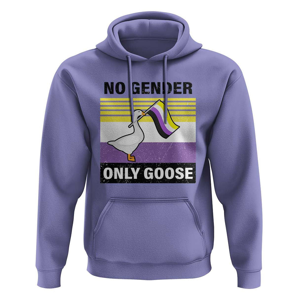 Funny Non Binary Hoodie No Gender Only Goose LGBTQ Enby Flag TS11 Violet Print Your Wear