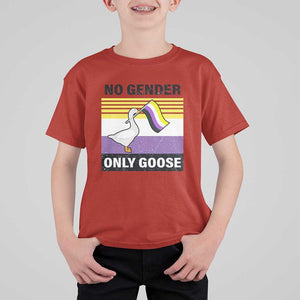 Funny Non Binary T Shirt For Kid No Gender Only Goose LGBTQ Enby Flag TS11 Red Print Your Wear