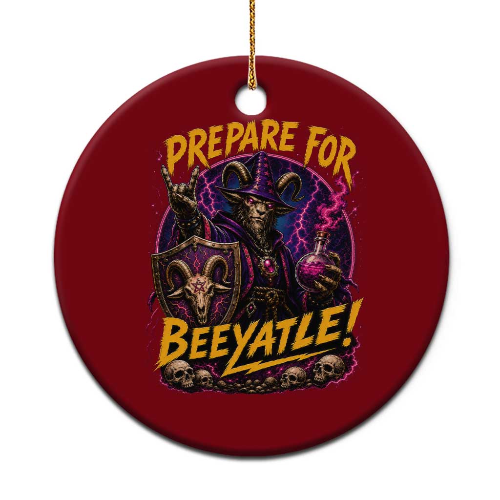 Prepare For Beeyatle Ceramic Ornament Funny Goat Wizard LitRPG Lover TS11 1pc Red Print Your Wear