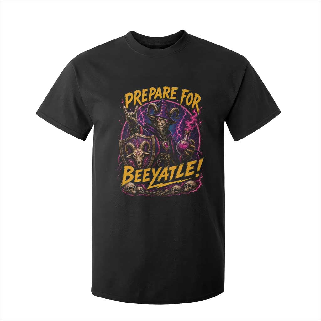 Prepare For Beeyatle T Shirt For Kid Funny Goat Wizard LitRPG Lover TS11 Black Print Your Wear