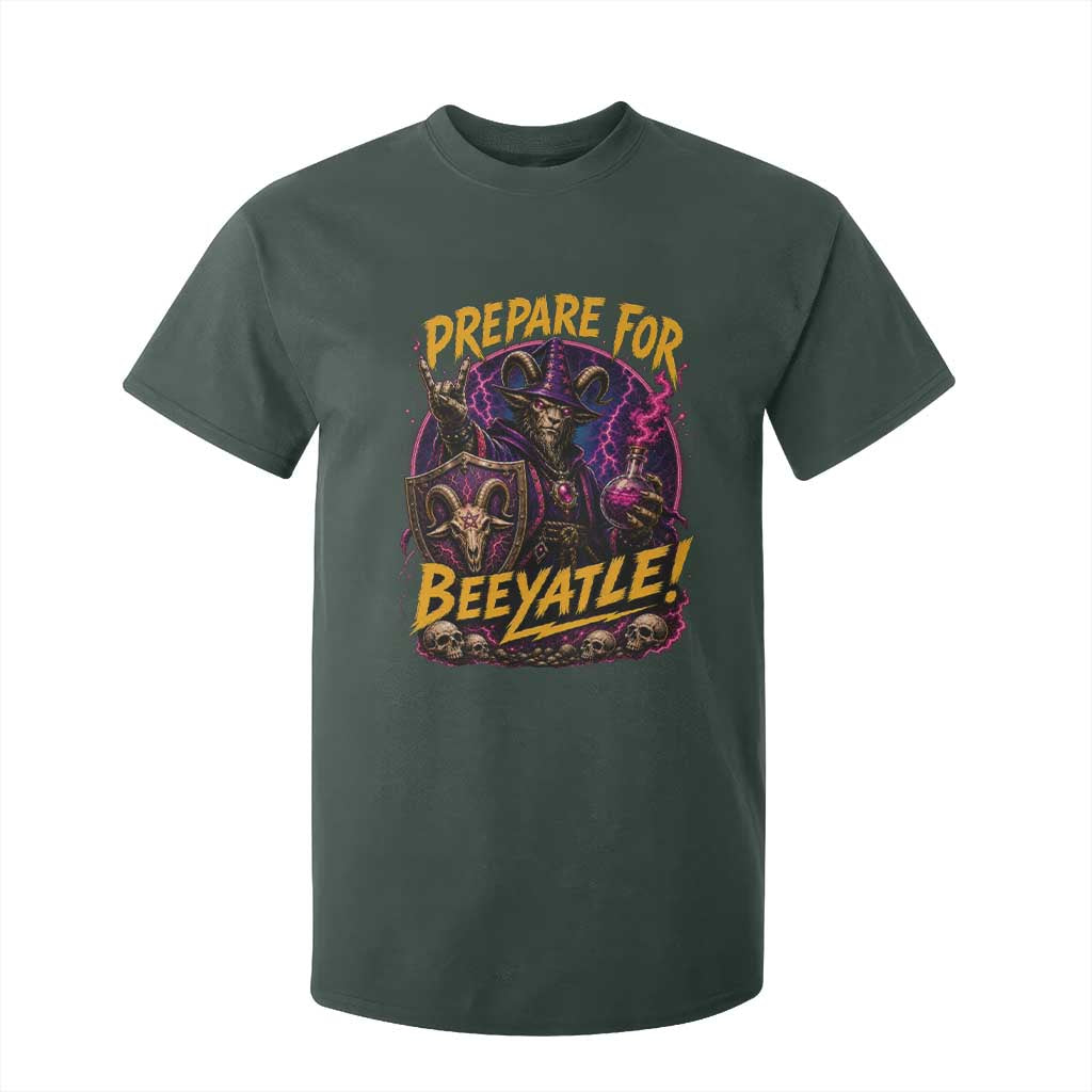 Prepare For Beeyatle T Shirt For Kid Funny Goat Wizard LitRPG Lover TS11 Dark Forest Green Print Your Wear