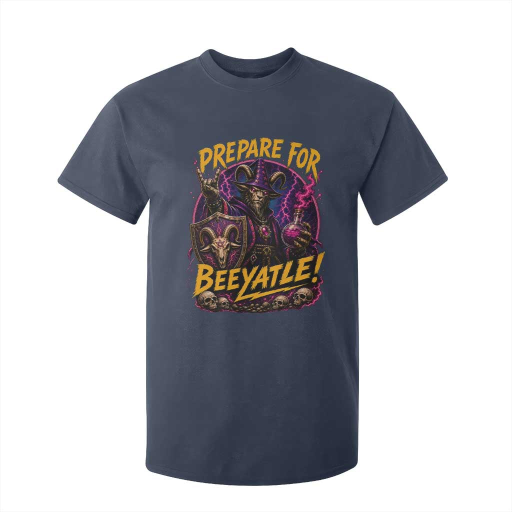 Prepare For Beeyatle T Shirt For Kid Funny Goat Wizard LitRPG Lover TS11 Navy Print Your Wear