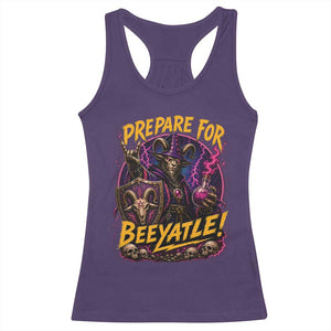 Prepare For Beeyatle Racerback Tank Top Funny Goat Wizard LitRPG Lover TS11 Purple Print Your Wear