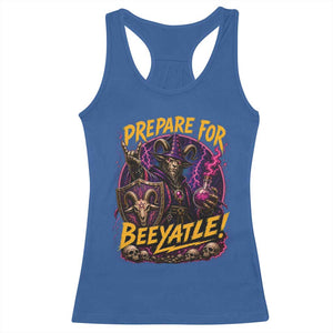 Prepare For Beeyatle Racerback Tank Top Funny Goat Wizard LitRPG Lover TS11 Royal Blue Print Your Wear