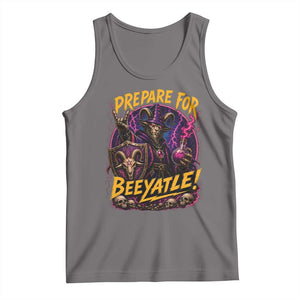 Prepare For Beeyatle Tank Top Funny Goat Wizard LitRPG Lover TS11 Deep Heather Print Your Wear