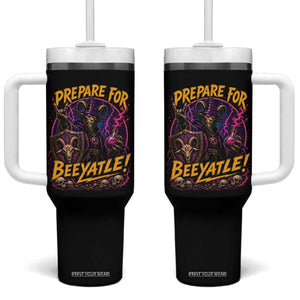 Prepare For Beeyatle Tumbler With Handle Funny Goat Wizard LitRPG Lover TS11 One Size: 40 oz Black Print Your Wear
