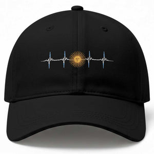 Argentina Sun of May Heartbeat ECG Pulse Argentine Pride Baseball Cap TS11 Print Your Wear
