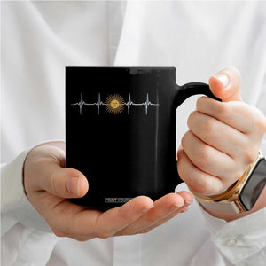 Argentina Sun of May Heartbeat ECG Pulse Argentine Pride Coffee Mug TS11 Print Your Wear