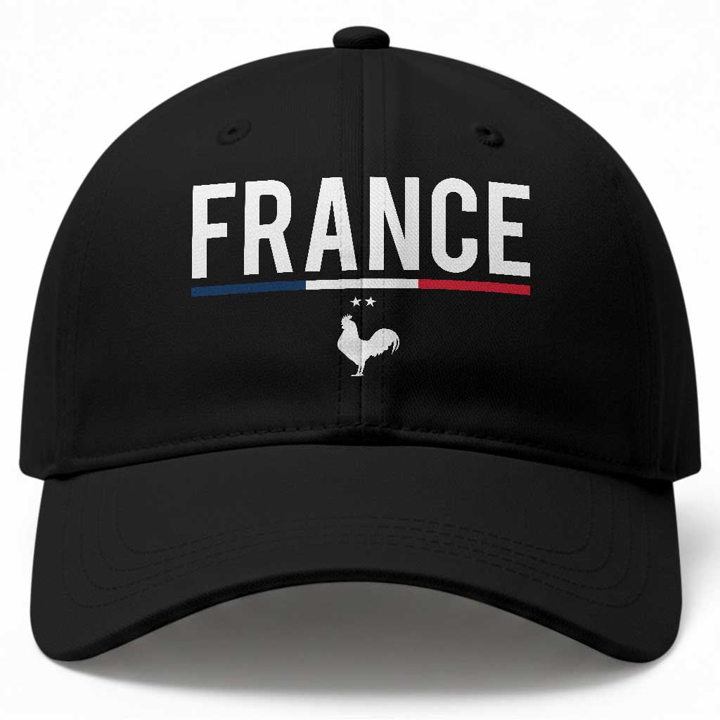 France Gallic Rooster Sports Throwback Design Vintage French Flag Baseball Cap TS11 Print Your Wear