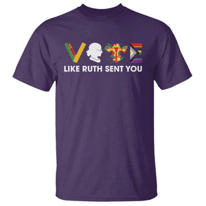 Vote Like Ruth Sent You T Shirt RBG Feminist Women's Rights TS11 Purple Print Your Wear