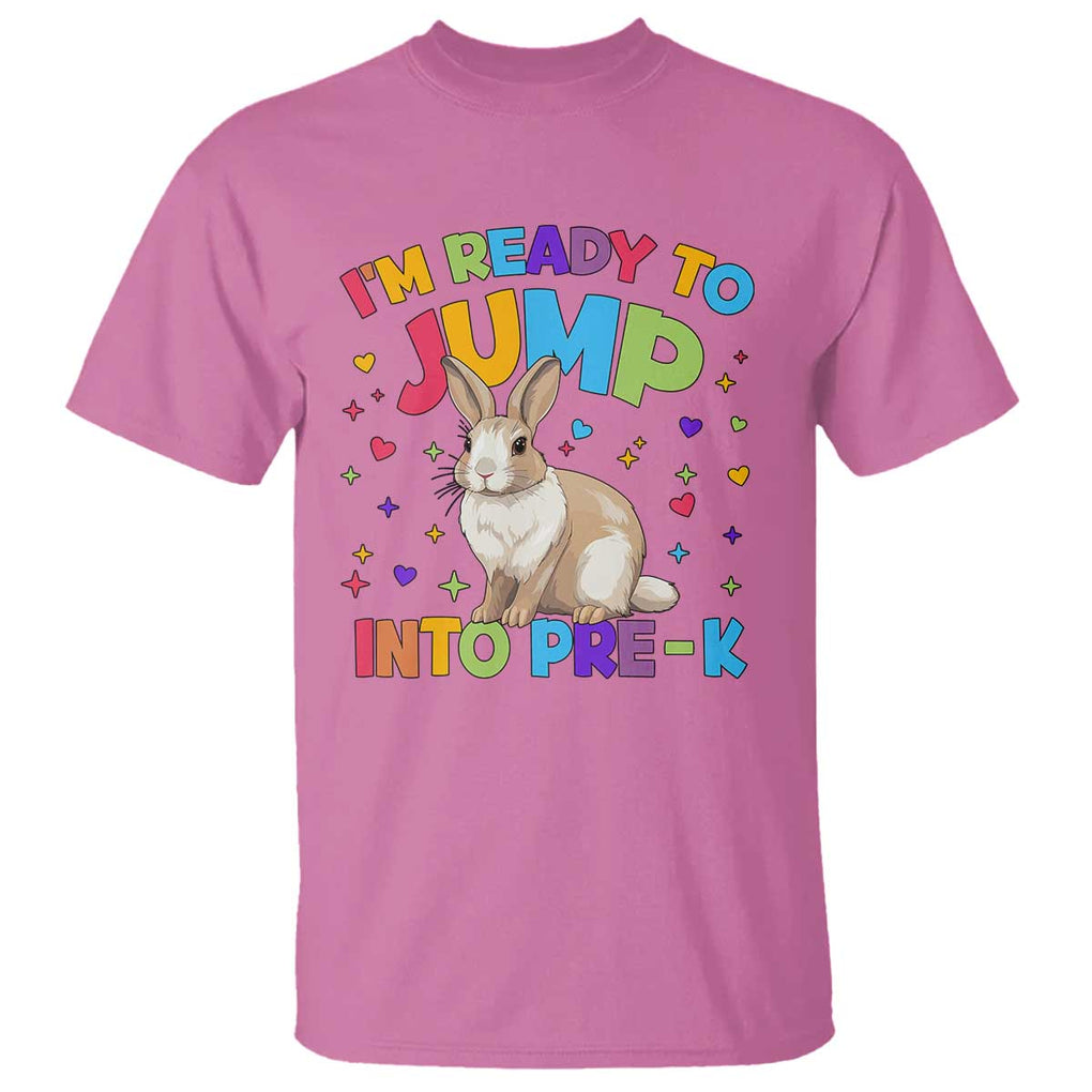 I'm Ready To Jump Into Pre-K T Shirt Back To School Rabbit Heart TS11 Azalea Print Your Wear