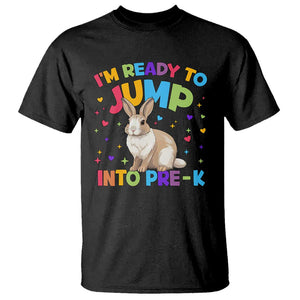 I'm Ready To Jump Into Pre-K T Shirt Back To School Rabbit Heart TS11 Black Print Your Wear