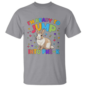 I'm Ready To Jump Into Pre-K T Shirt Back To School Rabbit Heart TS11 Sport Gray Print Your Wear