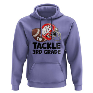 Ready To Tackle 3rd Grade Hoodie Back To School Football Helmet TS11 Violet Print Your Wear