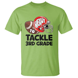 Ready To Tackle 3rd Grade T Shirt Back To School Football Helmet TS11 Lime Print Your Wear