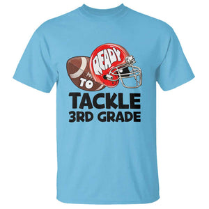 Ready To Tackle 3rd Grade T Shirt Back To School Football Helmet TS11 Sky Print Your Wear