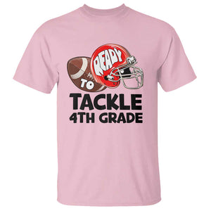 Ready To Tackle 4th Grade T Shirt Back To School Football Helmet TS11 Light Pink Print Your Wear