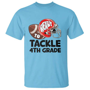 Ready To Tackle 4th Grade T Shirt Back To School Football Helmet TS11 Sky Print Your Wear