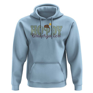 Howdy Kindergarten Teacher Hoodie Rodeo Country Western Cactus Cowboy TS11 Light Blue Print Your Wear