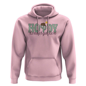 Howdy Kindergarten Teacher Hoodie Rodeo Country Western Cactus Cowboy TS11 Light Pink Print Your Wear