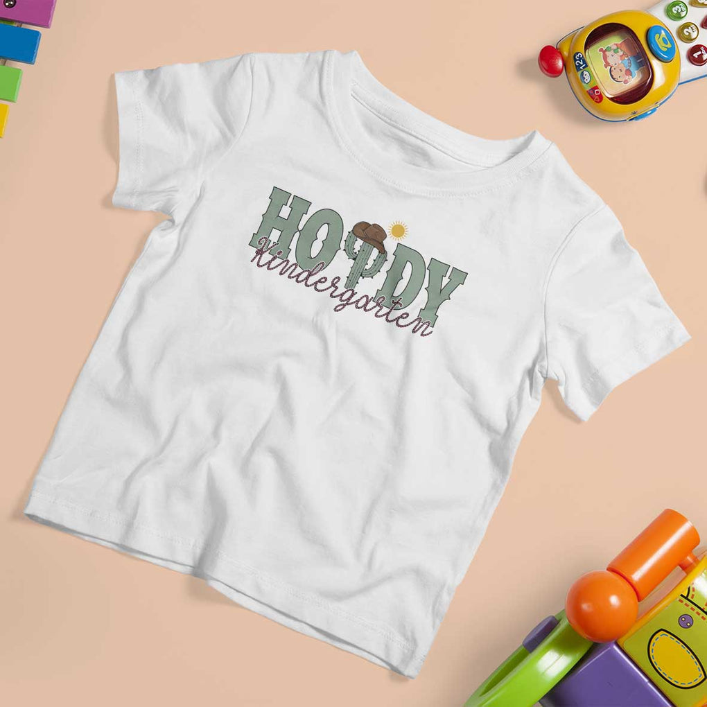 Howdy Kindergarten Teacher T Shirt For Kid Rodeo Country Western Cactus Cowboy TS11 White Print Your Wear