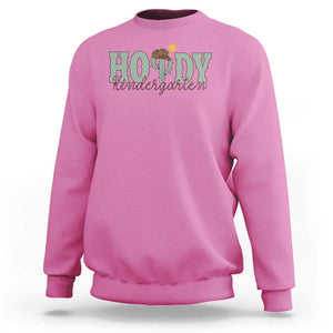 Howdy Kindergarten Teacher Sweatshirt Rodeo Country Western Cactus Cowboy TS11 Azalea Print Your Wear