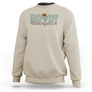 Howdy Kindergarten Teacher Sweatshirt Rodeo Country Western Cactus Cowboy TS11 Sand Print Your Wear