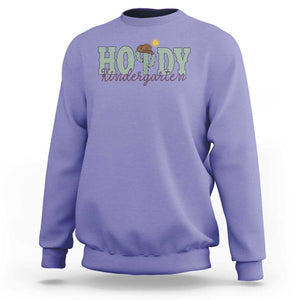 Howdy Kindergarten Teacher Sweatshirt Rodeo Country Western Cactus Cowboy TS11 Violet Print Your Wear