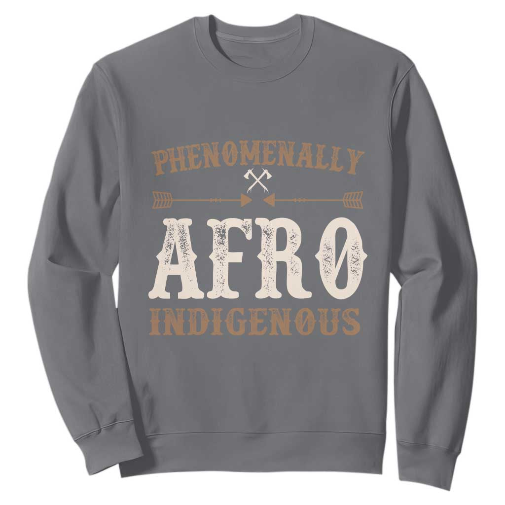 Proud Native American Phenomenally Afro Indigenous Sweatshirt TS11 Charcoal Print Your Wear