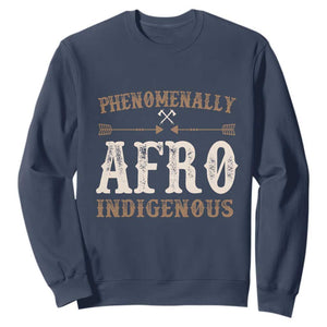 Proud Native American Phenomenally Afro Indigenous Sweatshirt TS11 Navy Print Your Wear