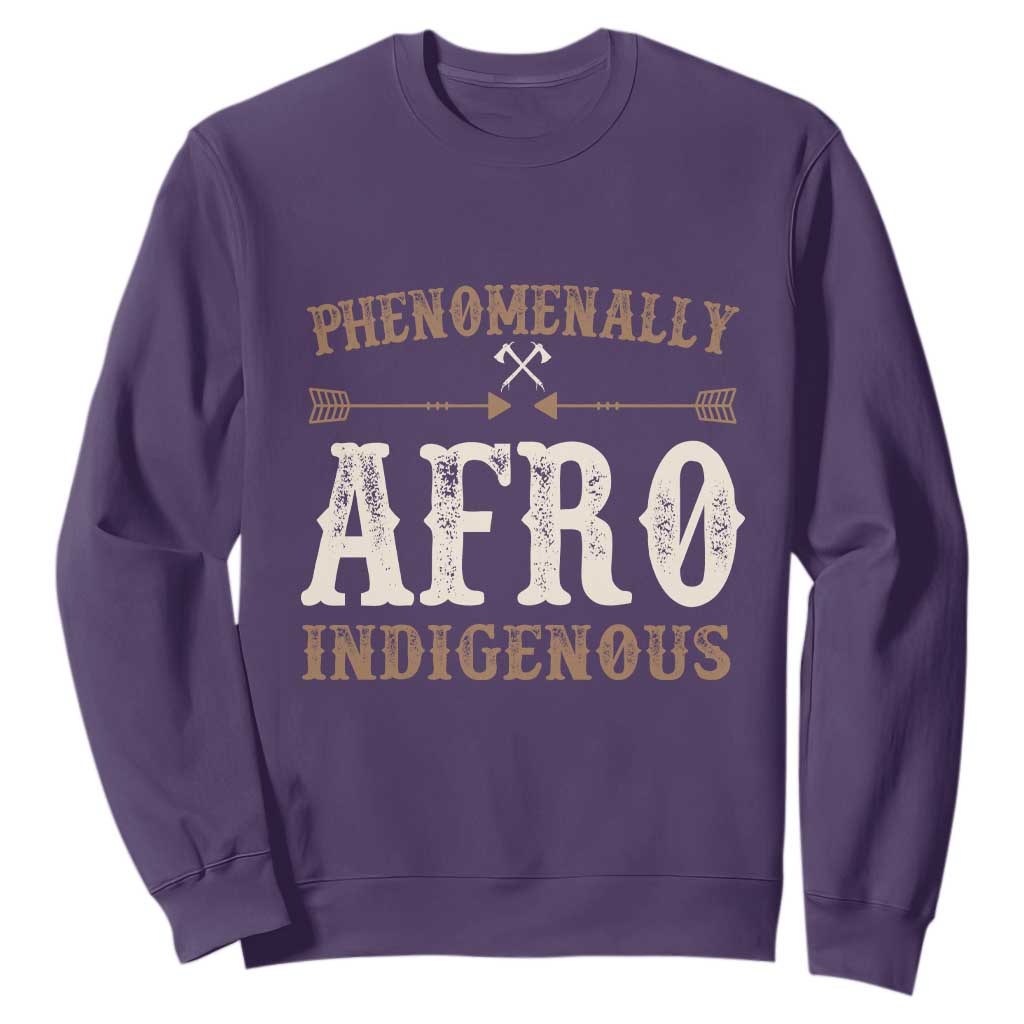 Proud Native American Phenomenally Afro Indigenous Sweatshirt TS11 Purple Print Your Wear