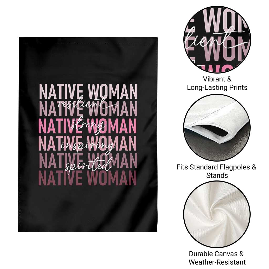 Native Woman Resilient Strong Inspiring Spirited Garden Flag American Indian Pride TS11 Print Your Wear