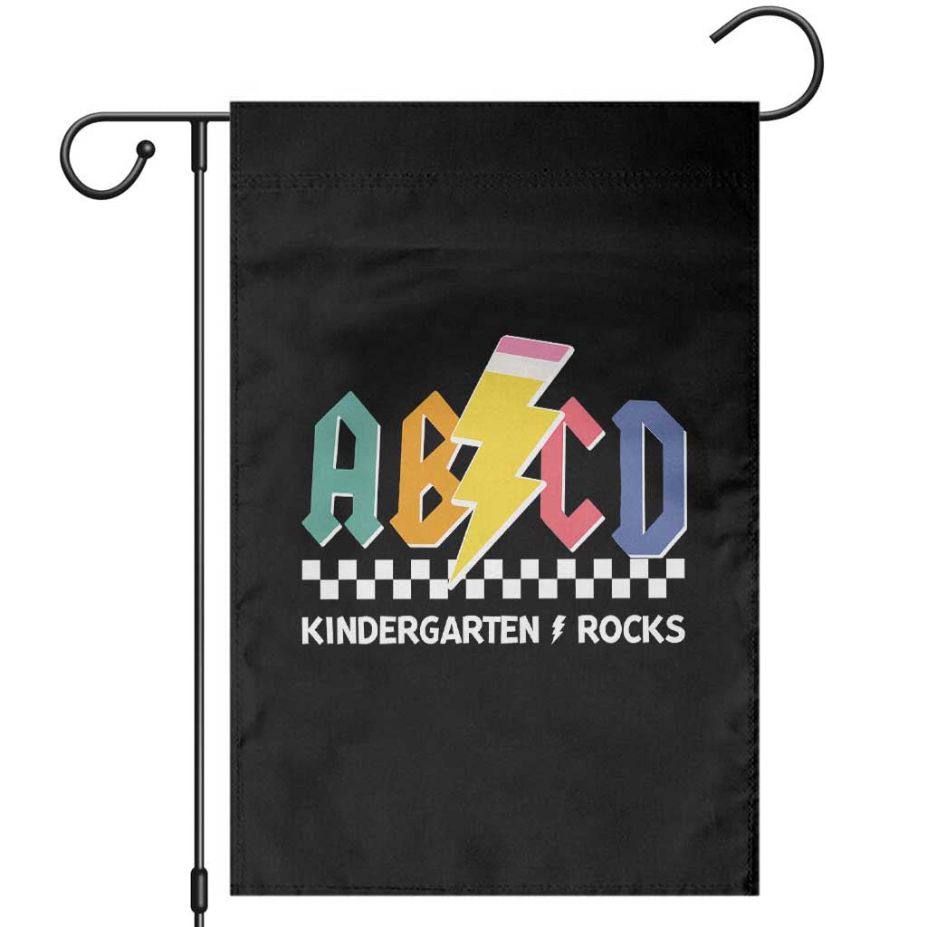 ABCD Kindergarten Rock And Roll Garden Flag Teachers Back To School TS11 Black Print Your Wear