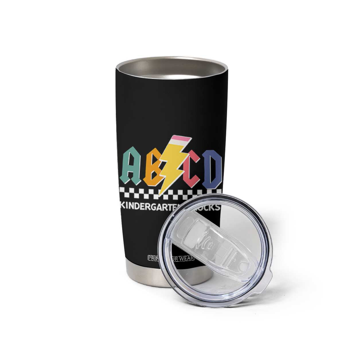 ABCD Kindergarten Rock And Roll Tumbler Cup Teachers Back To School TS11 Print Your Wear