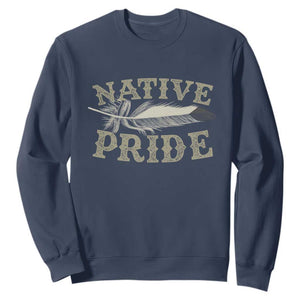 Native Pride Sweatshirt Native Indian American Day Indigenous Native American TS11 Navy Print Your Wear