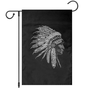 Native American Tribes Garden Flag Vintage Indian American Chief TS11 Black Print Your Wear