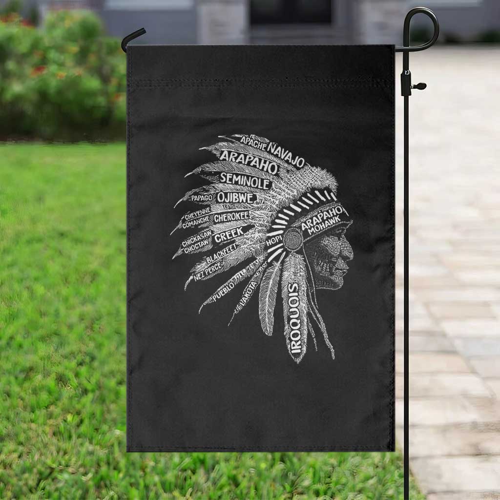 Native American Tribes Garden Flag Vintage Indian American Chief TS11 Print Your Wear