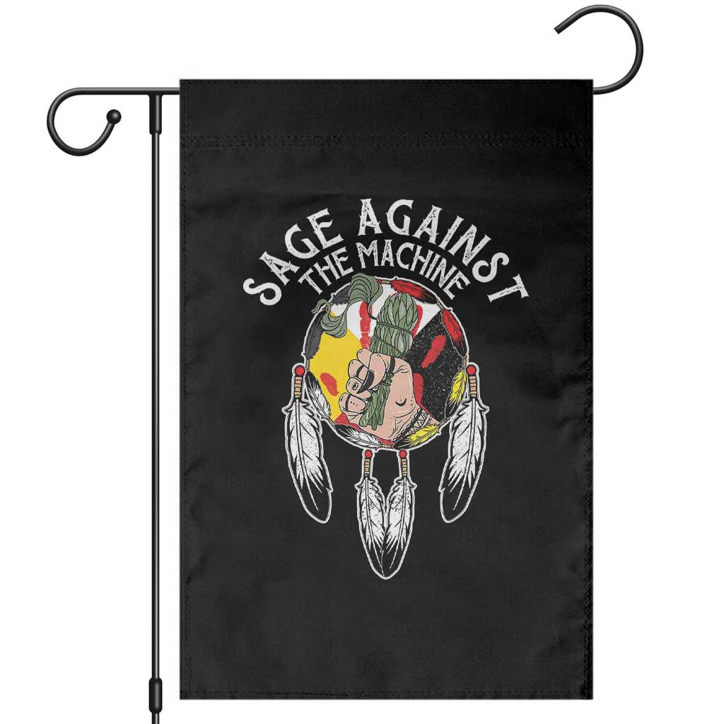 Funny Sage Against The Machine Garden Flag Native American Sage Medicine Wheel TS11 Black Print Your Wear