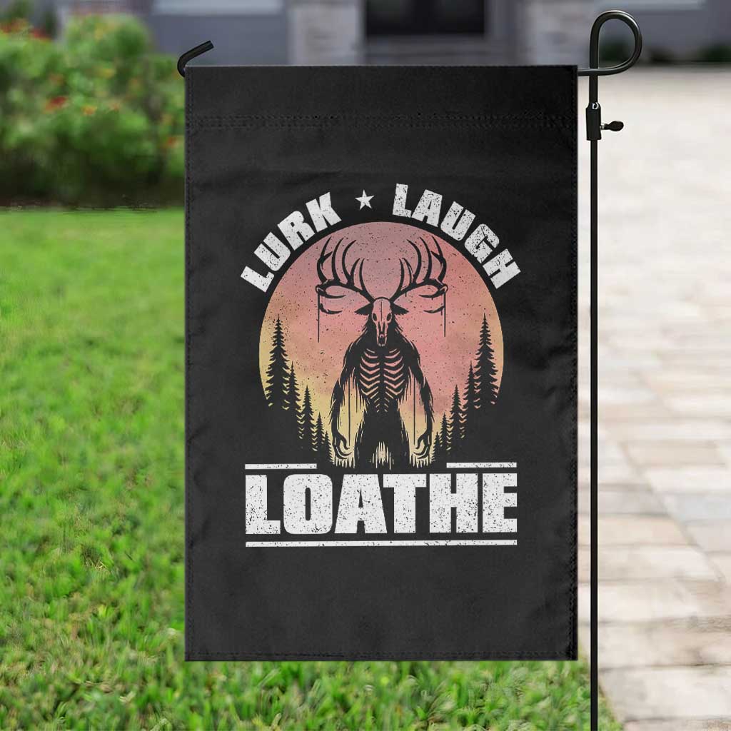 Funny Wendigo Cryptid Lurk Laugh Loathe Garden Flag TS11 Print Your Wear