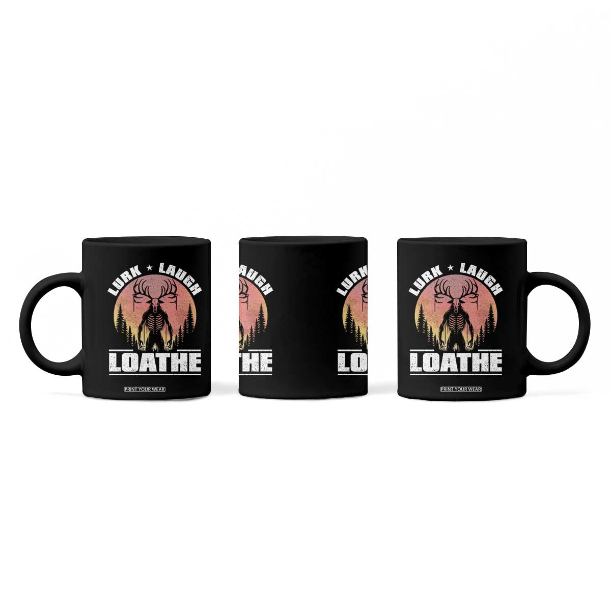 Funny Wendigo Cryptid Lurk Laugh Loathe Coffee Mug TS11 Print Your Wear