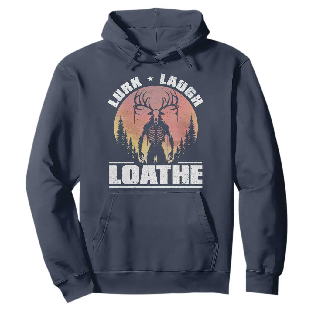 Funny Wendigo Cryptid Lurk Laugh Loathe Hoodie TS11 Navy Print Your Wear