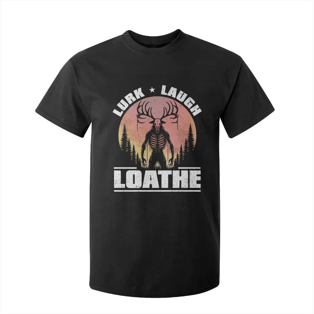 Funny Wendigo Cryptid Lurk Laugh Loathe T Shirt For Kid TS11 Black Print Your Wear