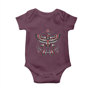 Thunderbird Native American Northwest Coast Art Baby Onesie TS11 Maroon Print Your Wear